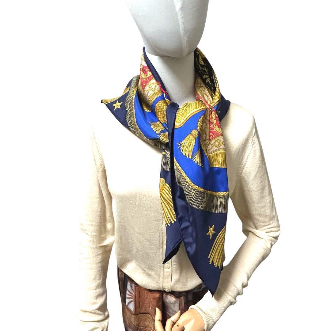 エルメス カレ90 Poste et Cavalerieスカーフ HERMES
