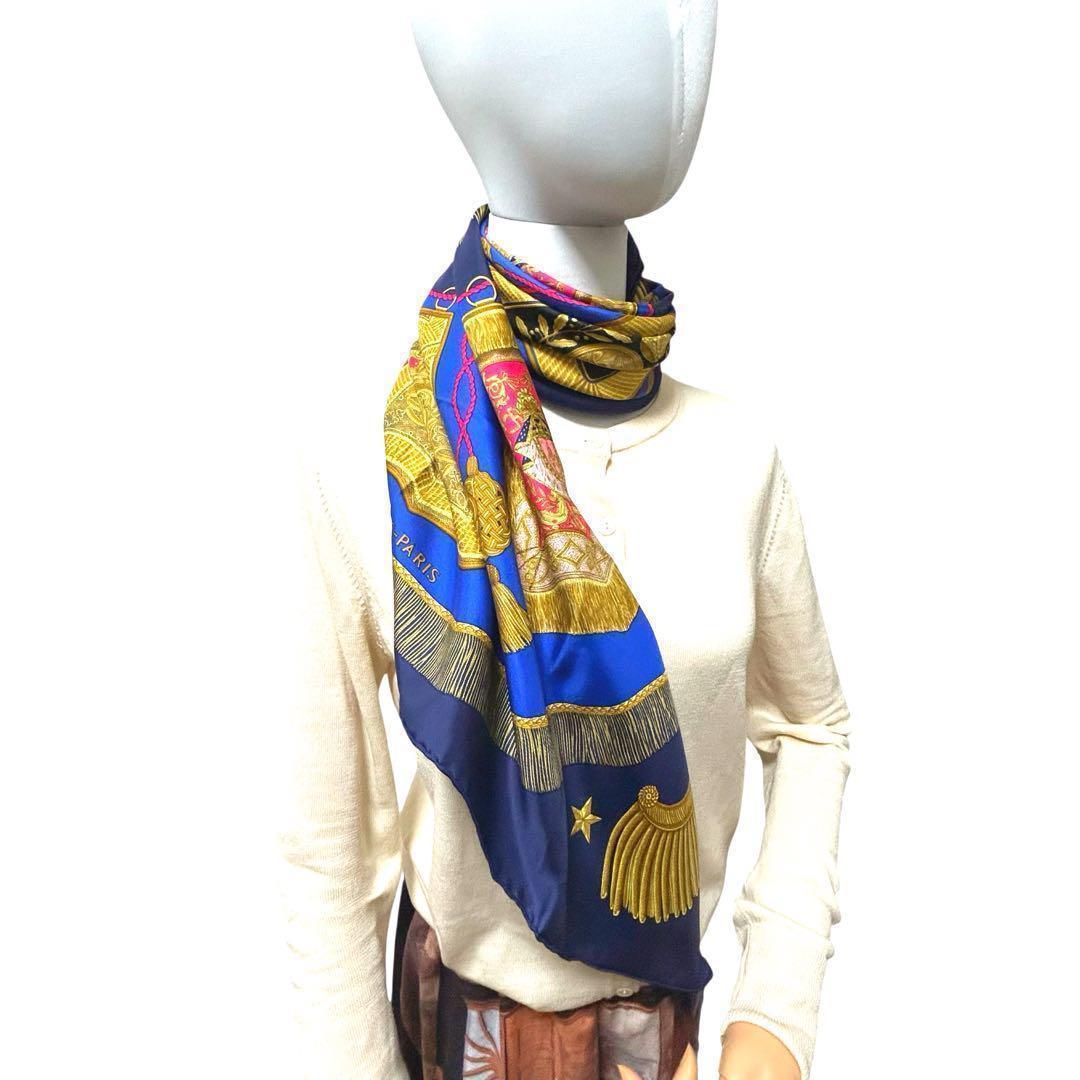 エルメス カレ90 Poste et Cavalerieスカーフ HERMES