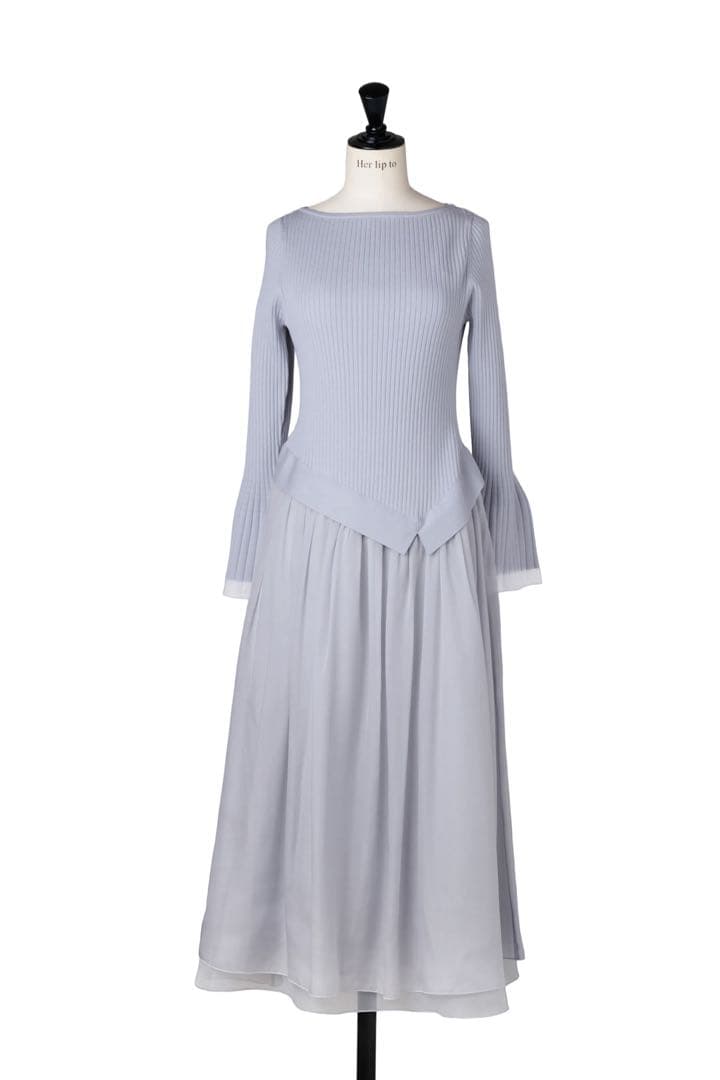 ワンピース herlipto Chiffon Knit Docking Dress