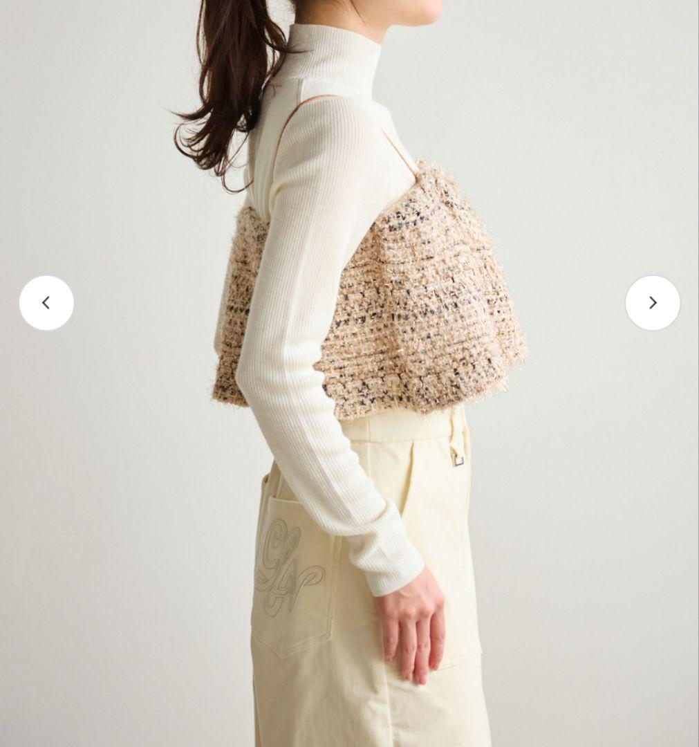 【新品】ベージュ系 ストラップ付きビスチェ サイズ38