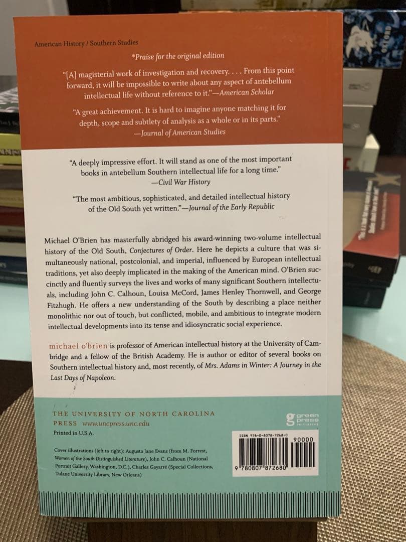 洋書 Intellectual Life and the American South