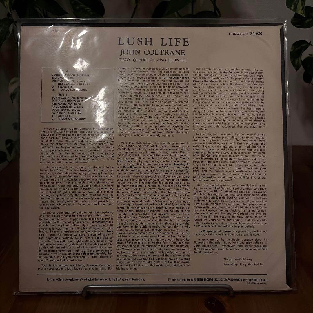 US盤 John Coltrane / Lush Life