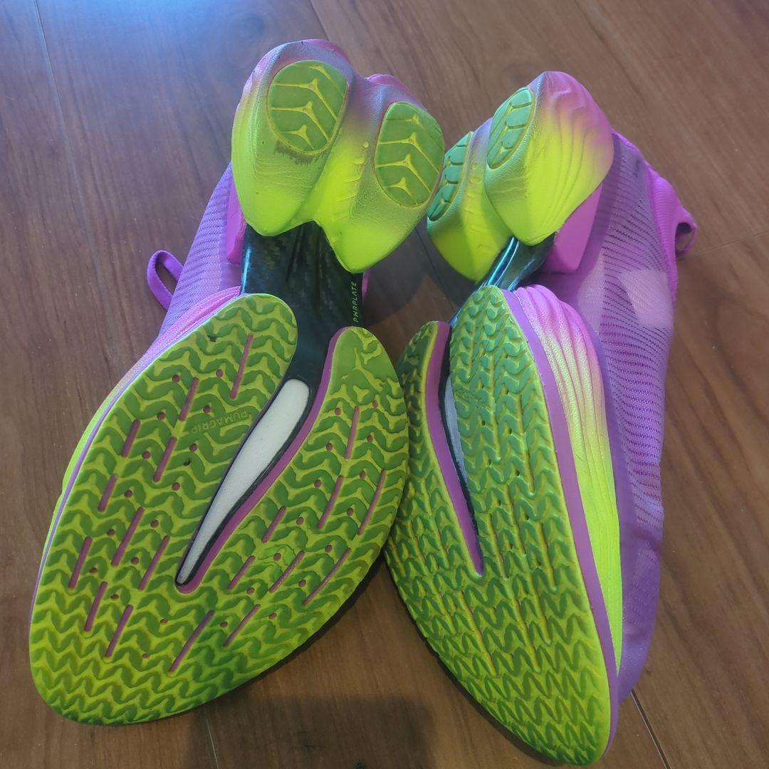 PUMA ファストアールニトロエリート2 /24.5cm ピンク/イエロー