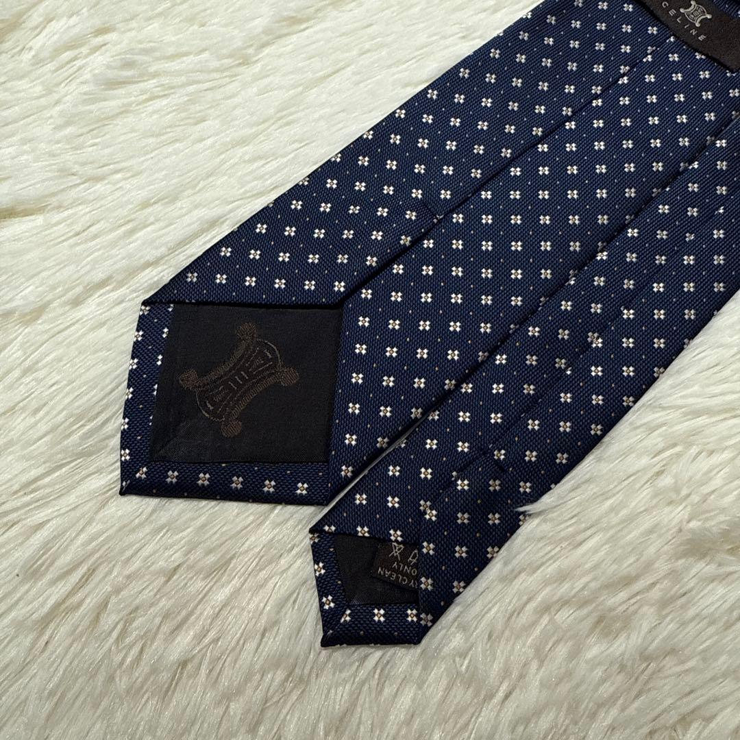 【美品】Celine ネクタイ　高級シルク　セリーヌ　花柄