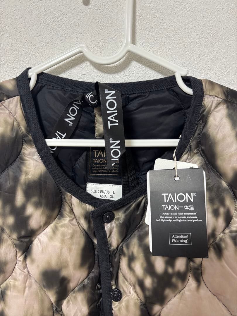 レアカラー　TAION ミリタリークルーネックWポケットダウンベストXL