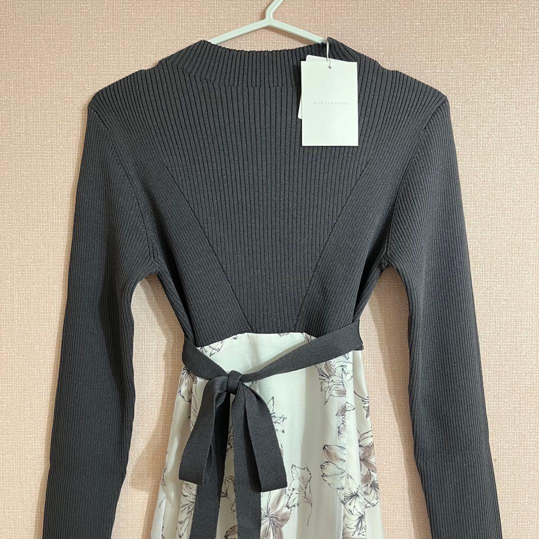 新品未使用♡マーキュリーデュオ ワンピース ニット 花柄