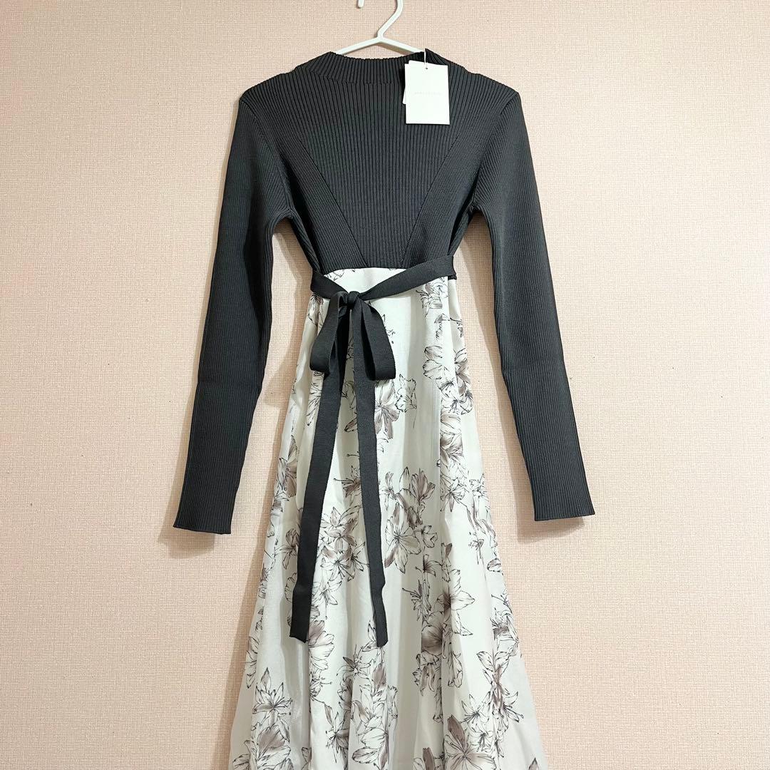 新品未使用♡マーキュリーデュオ ワンピース ニット 花柄