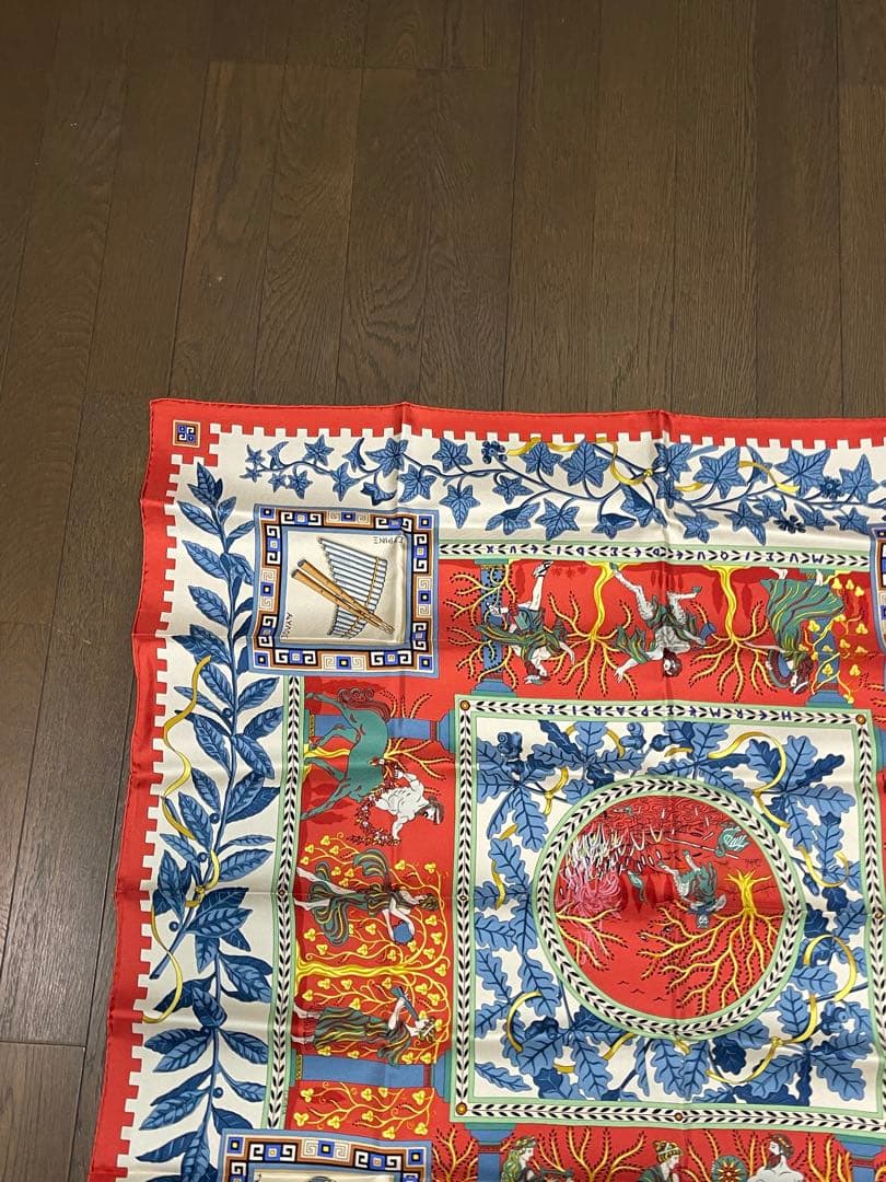 ★美品★HERMES★カレ 90★スカーフ★シルク★古代 ローマ★神々★