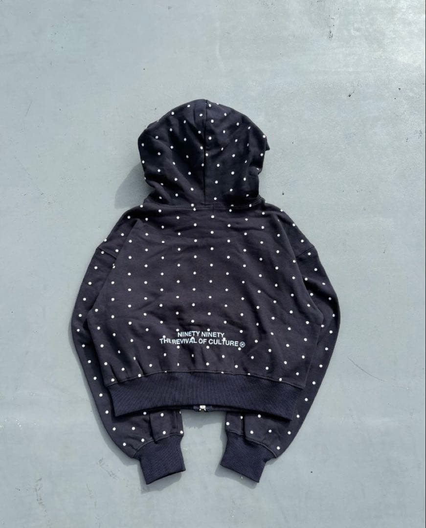 9090 Angel Dot Zip Hoodie MサイズBLACK パーカー