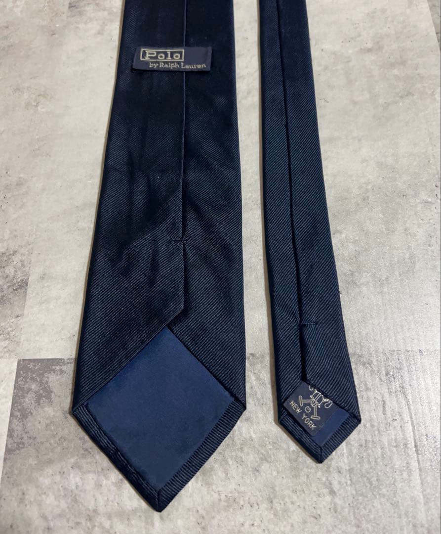 極美品 Polo by Ralph Lauren ネクタイ ソリッド ポニー