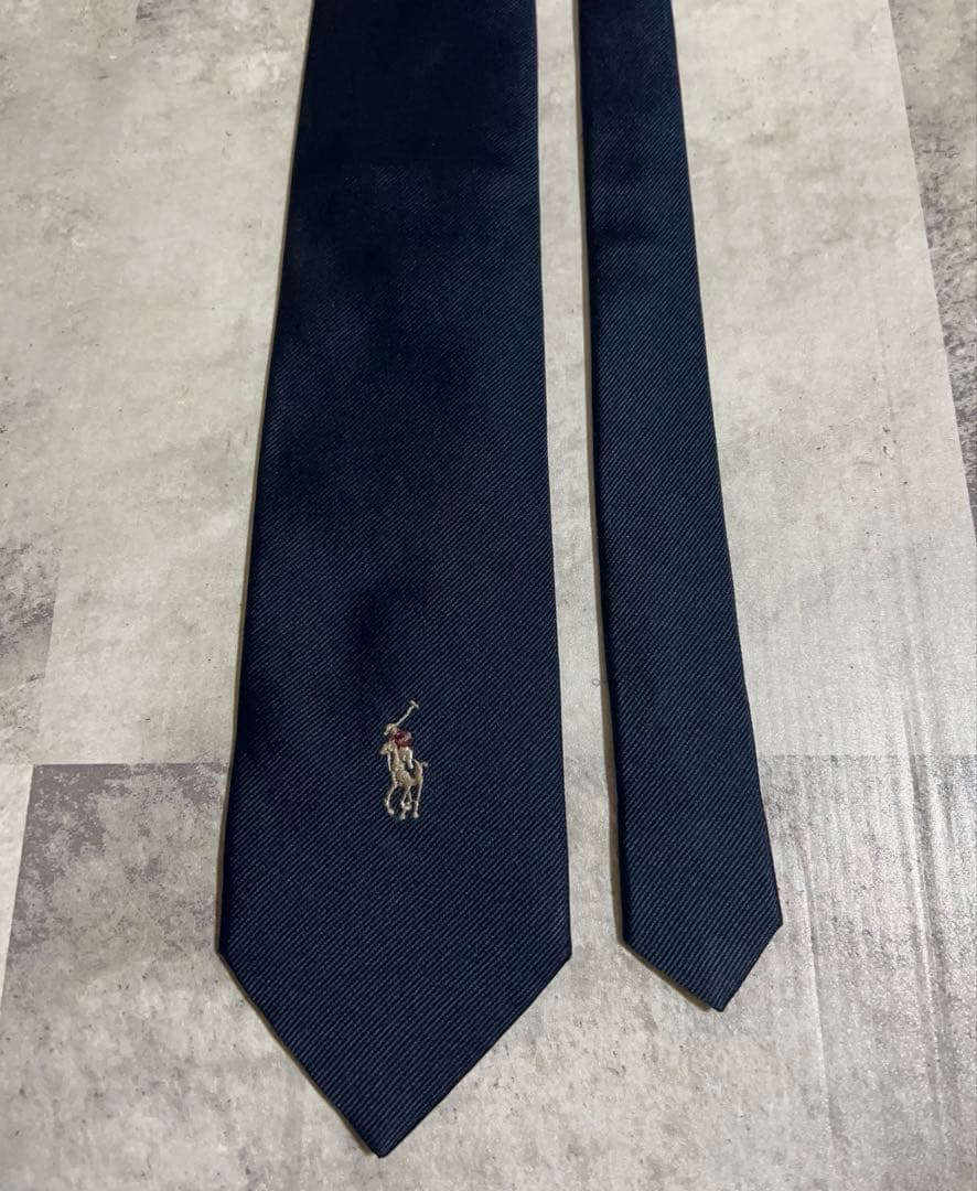 極美品 Polo by Ralph Lauren ネクタイ ソリッド ポニー