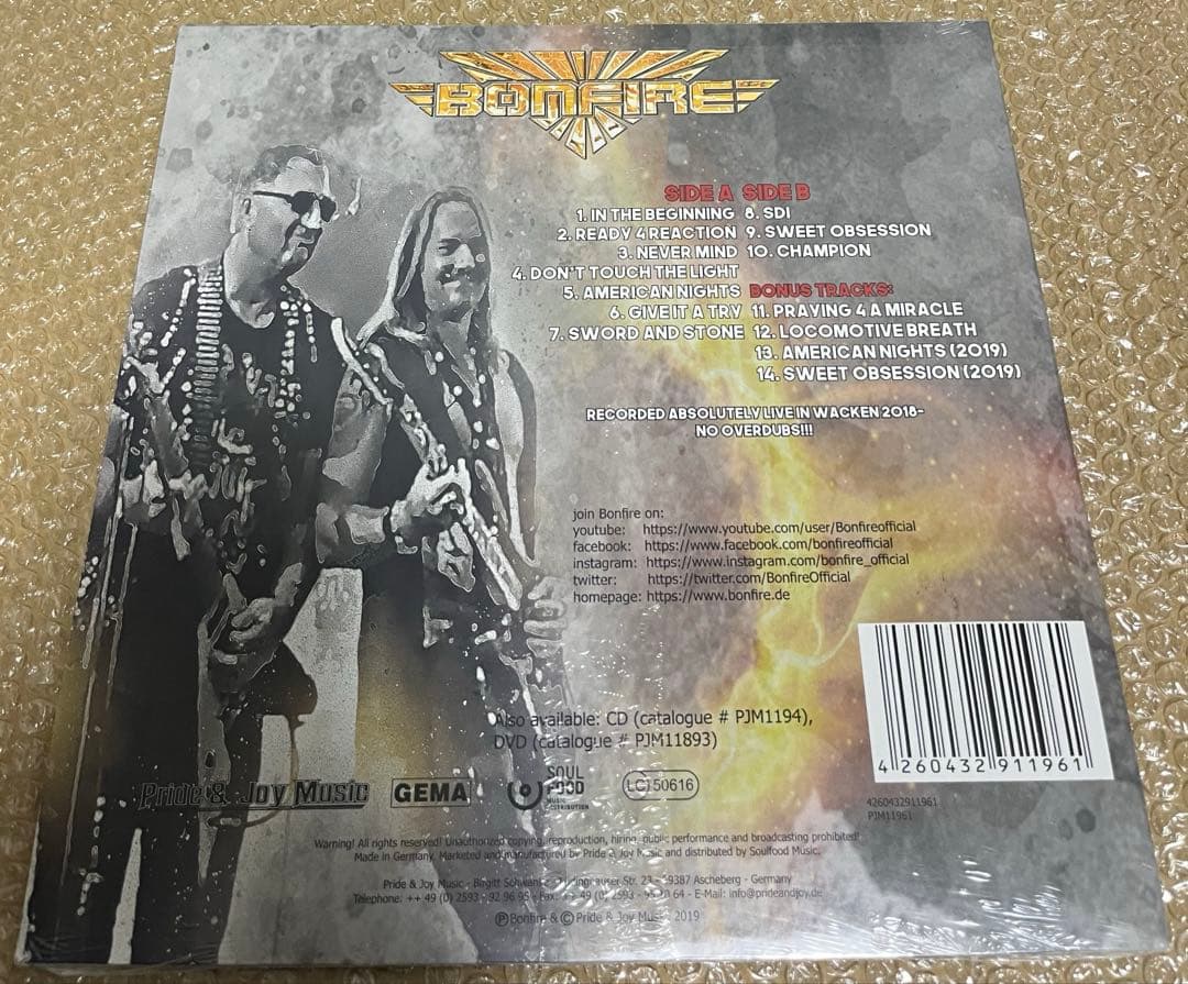 Bonfire メンバーサイン入りレコード ヘヴィメタル 廃盤 新品未開封 LP