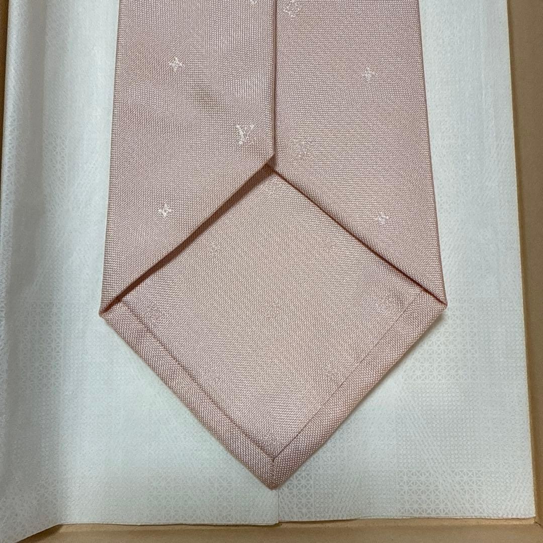 ルイ・ヴィトン　ネクタイ　薄ピンク　モノグラム