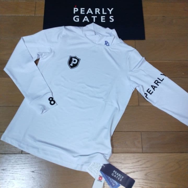 ⭐新品未使用⭐パーリーゲイツ⭐長袖モック⭐白⭐L⭐