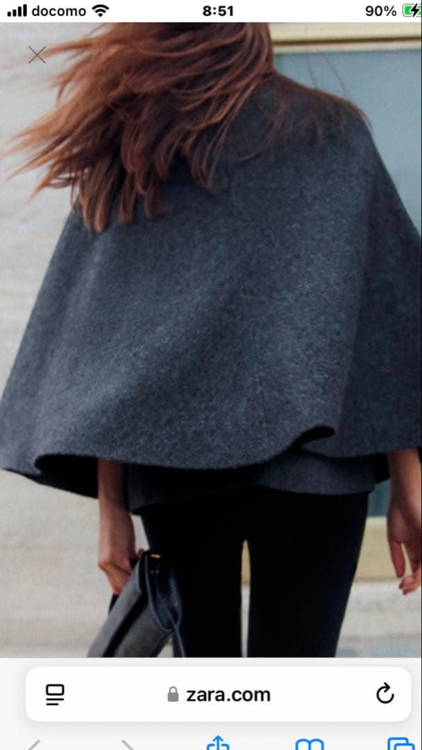 zara ニットケープコート　Lサイズ 新品未使用