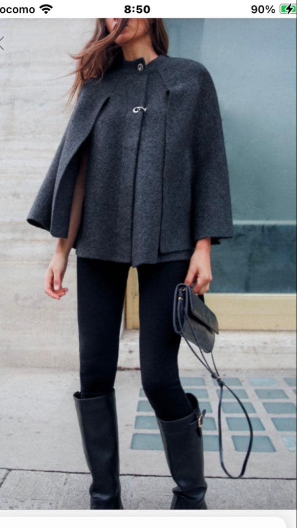zara ニットケープコート　Lサイズ 新品未使用