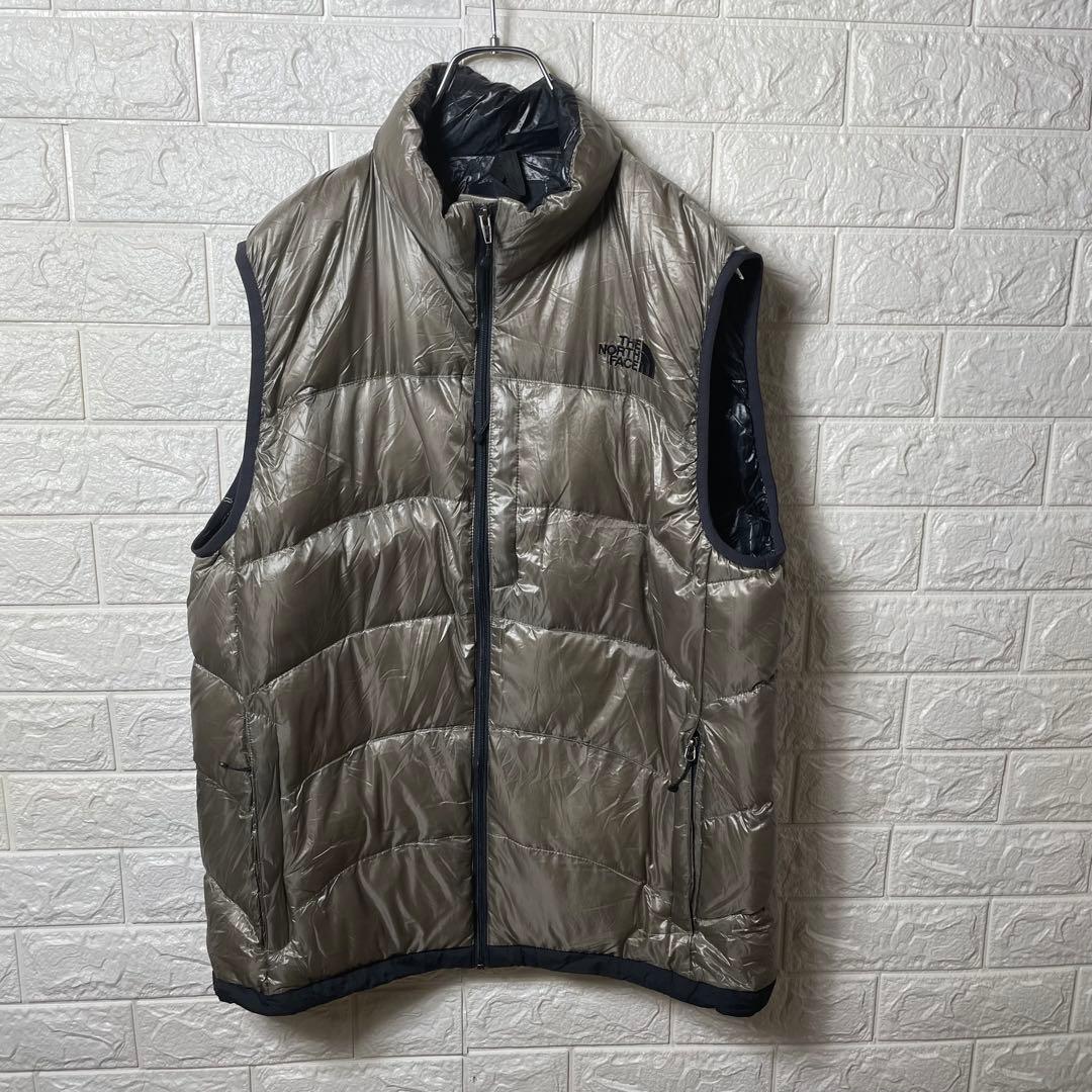 THE NORTH FACE グレー ダウンベスト XLサイズ 【1030】