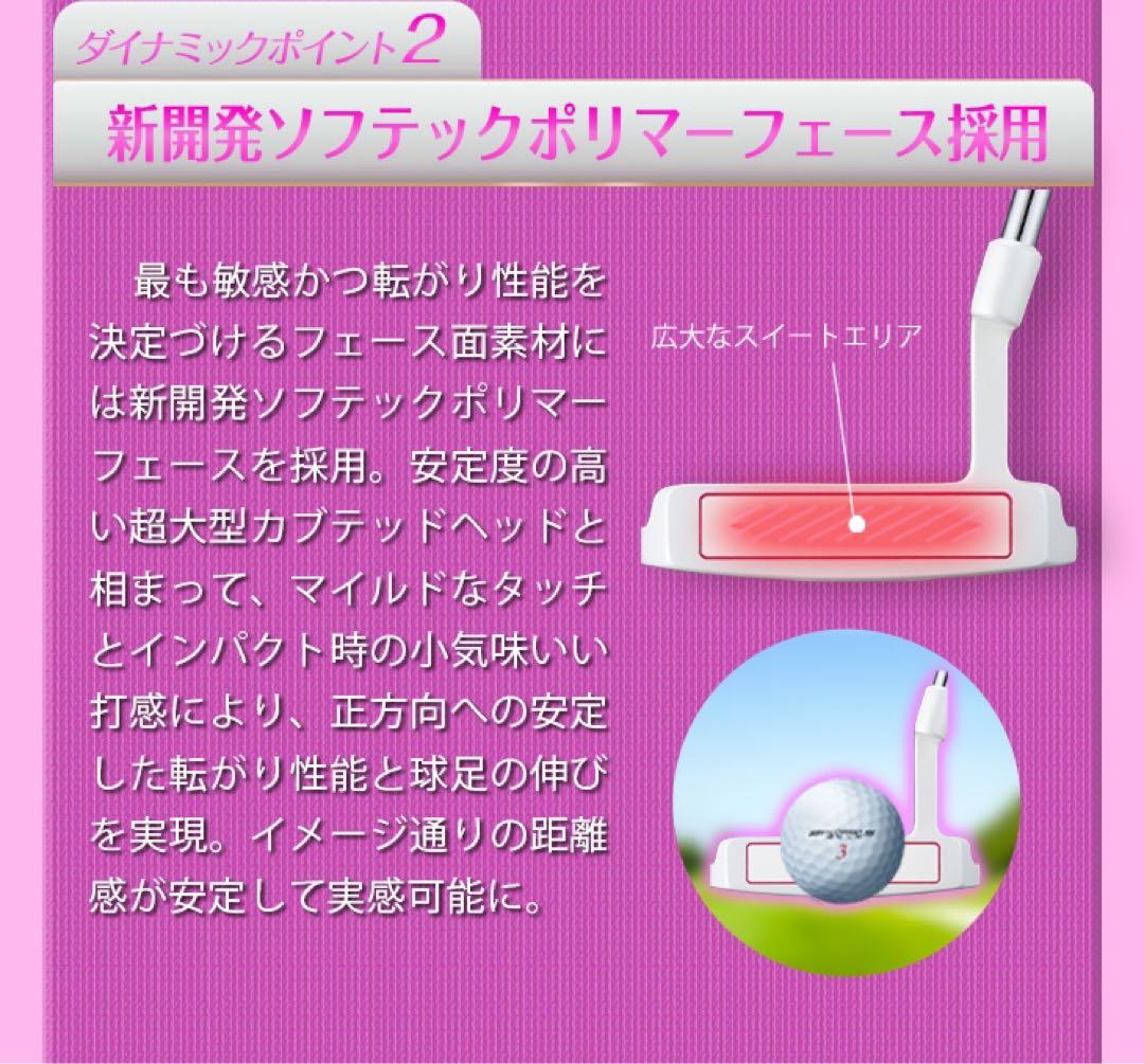 ❤︎女子に優しい❤︎極太グリップと大型ヘッドの安定感抜群のダイナミクスレディスパター
