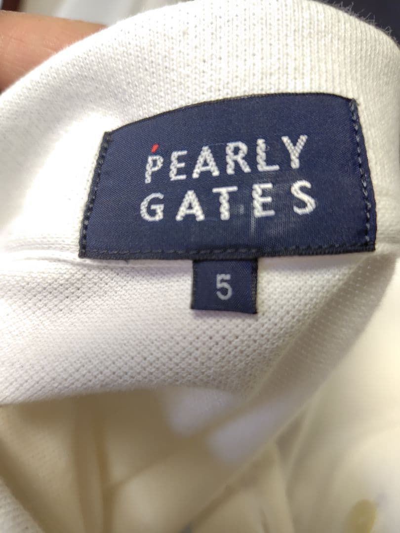 PEARLY GATES ポロシャツ サイズ5 ホワイト