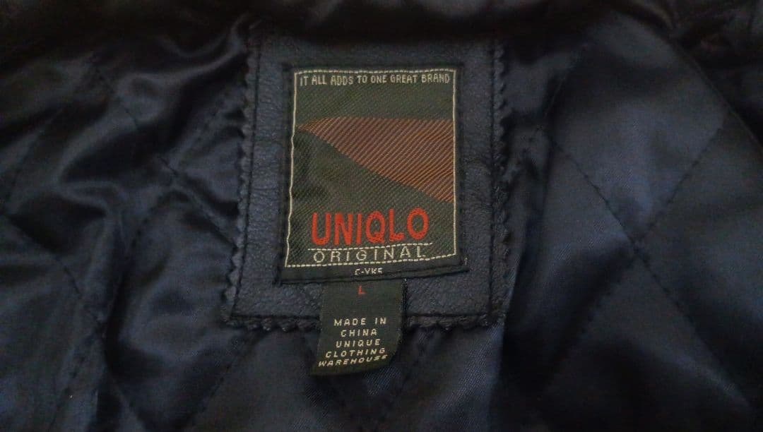 OLD UNIQLO レザージャケット黒