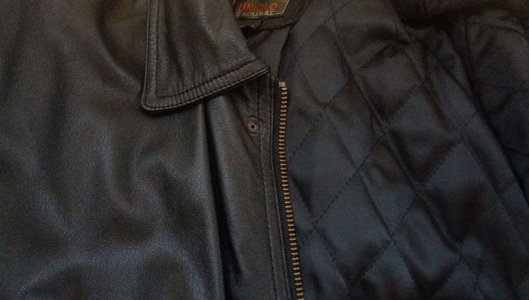 OLD UNIQLO レザージャケット黒