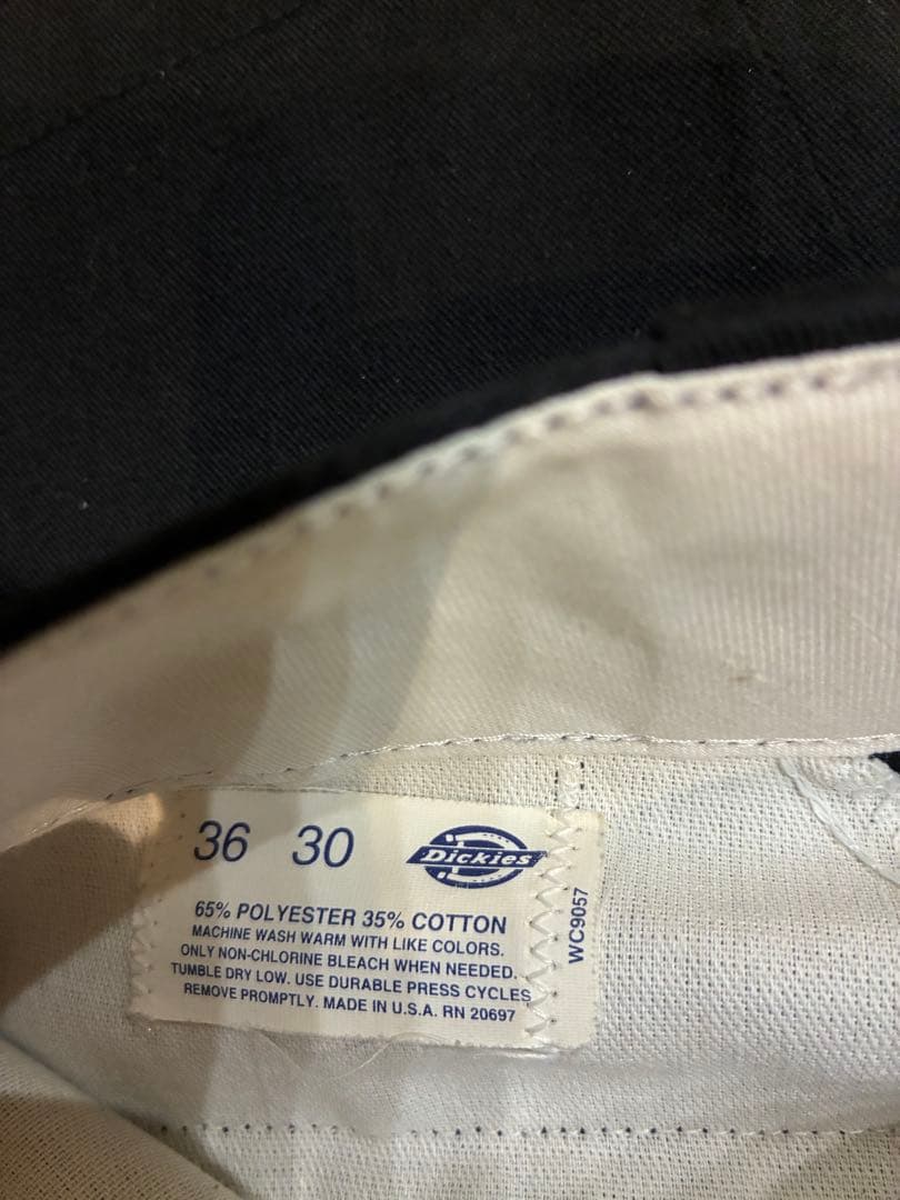 値下げ。Dickies 黒　チビタグ　80年