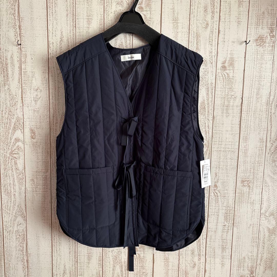 新品　anuke Backopen Stripe Vest スコットクラブ