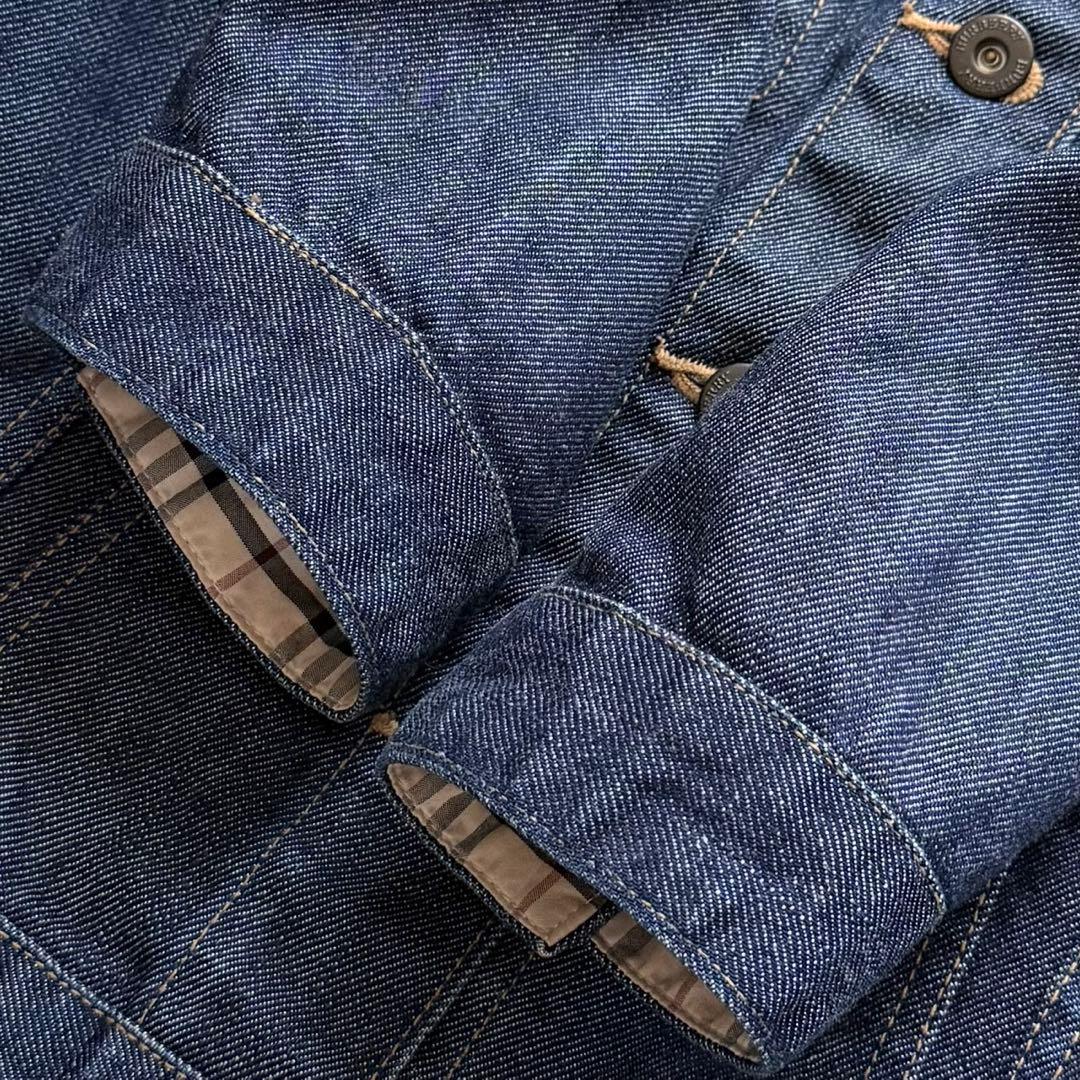 美品 Lサイズ BURBERRY LONDON デニムジャケット ノバチェック