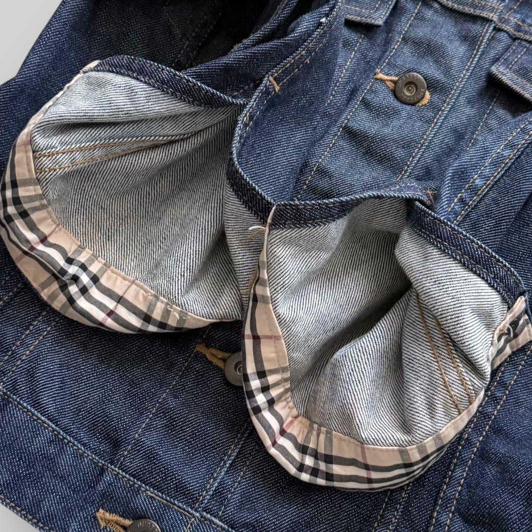 美品 Lサイズ BURBERRY LONDON デニムジャケット ノバチェック