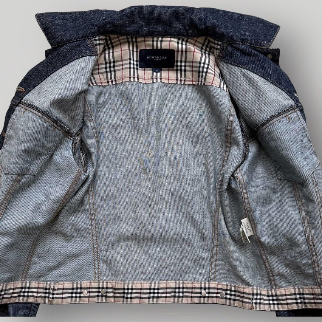 美品 Lサイズ BURBERRY LONDON デニムジャケット ノバチェック