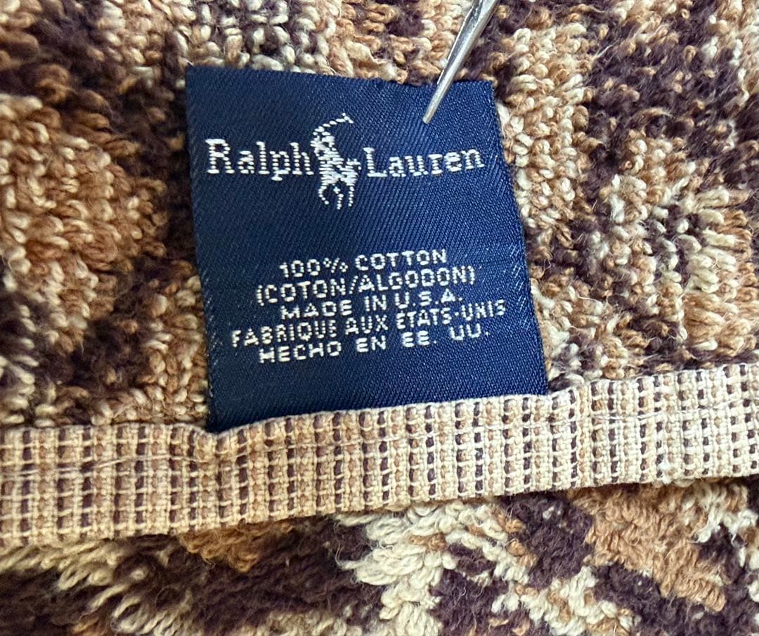 ラルフローレンRalph Laurenヒョウ柄 バスタオルmade in USA