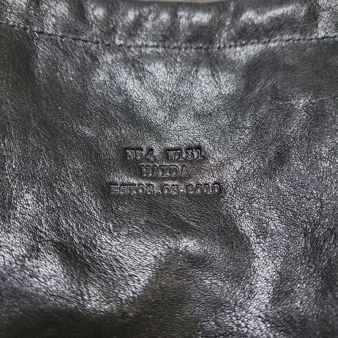 【美品】HAIDA ハイダ 本革 レザー トートバッグ BLACK ブラック 黒