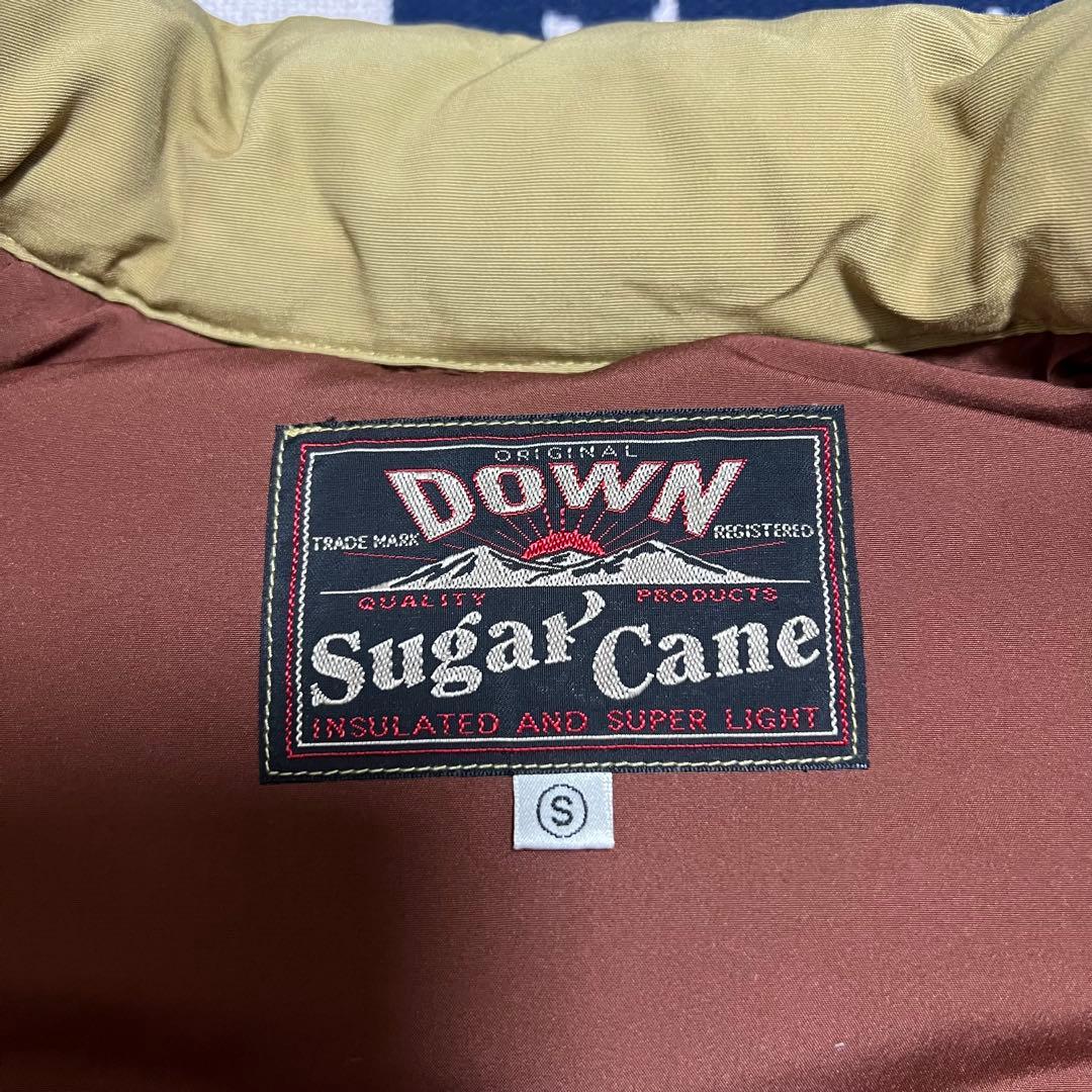 90s SUGAR CANEシュガーケーン レザーヨークダウンべスト ベージュ