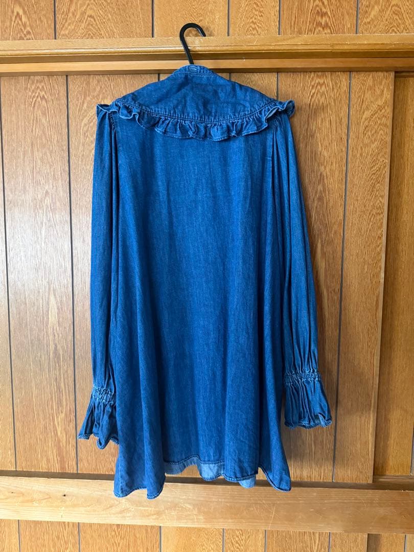 RM denim】ビッグカラー2WAYデニムブラウス