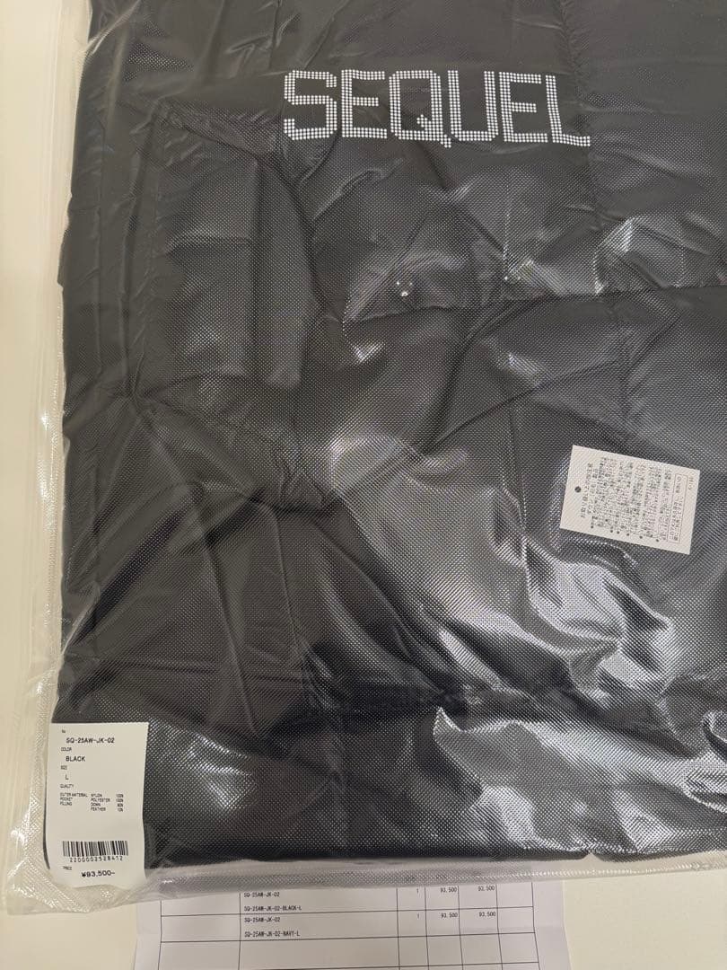 SEQUEL ダウンベスト 黒 L
