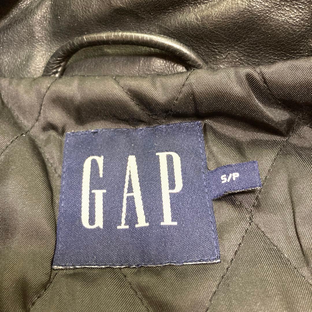 OLD GAPオールドギャップ　牛革メンズ　レザージャケット　ブラックSサイズ