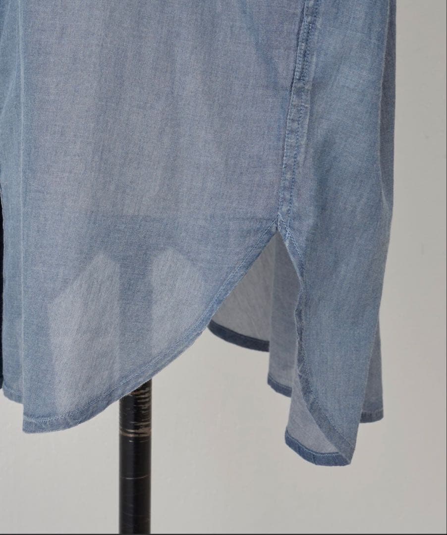 beardsleyビアズリー シフォンデニムシャツ