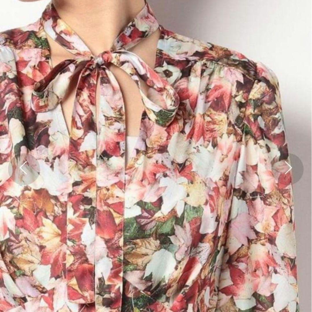 【アニエスベー】フォトプリントワンピース 落ち葉 即完売品