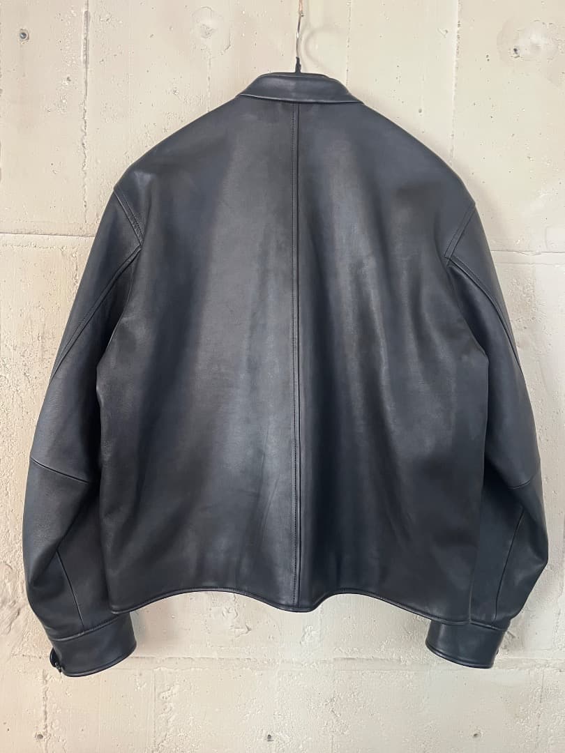 blurhms／Lamb Leather Zip Short Jacket