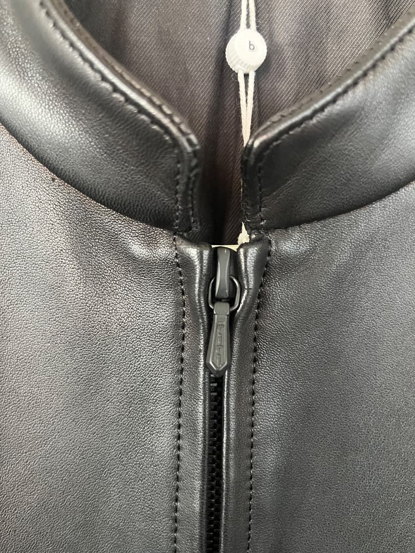 blurhms／Lamb Leather Zip Short Jacket