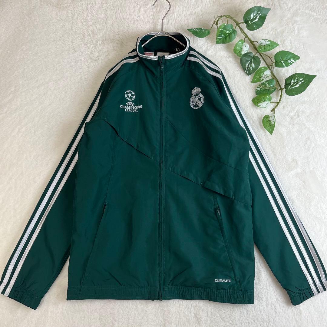 【美品】adidas レアル マドリード トラックジャケット グリーン 160