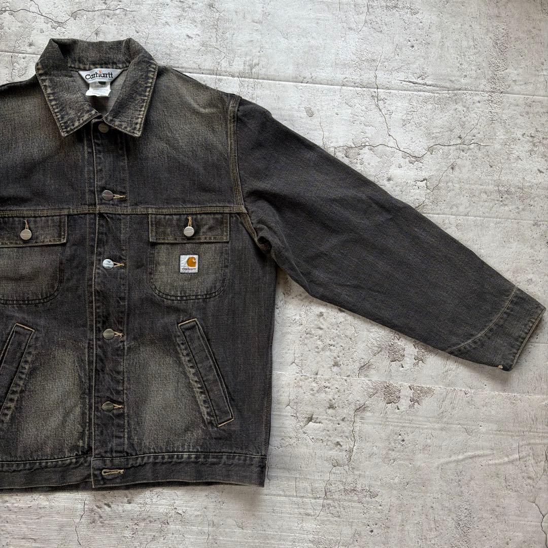 Carhartt デニムジャケット　トラッカージャケット　ブラック　サイズM