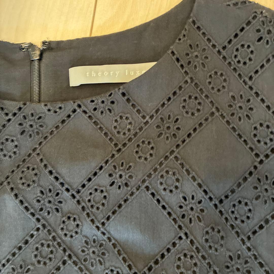 Theory luxe 黒ノースリーブワンピース