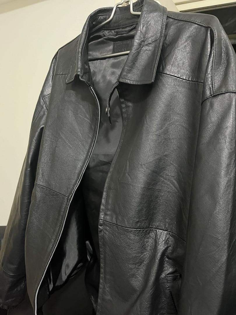 （即日発送）anytee オリジナル レザージャケット ブルゾン