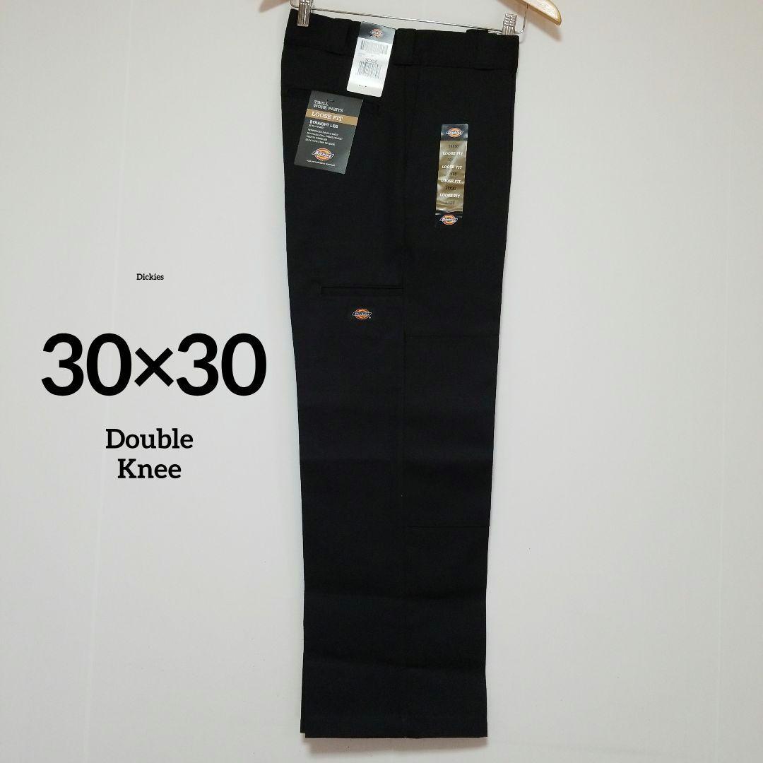 30×30【新品・未使用】ディッキーズ　ダブルニー　85283　　・BLACK・