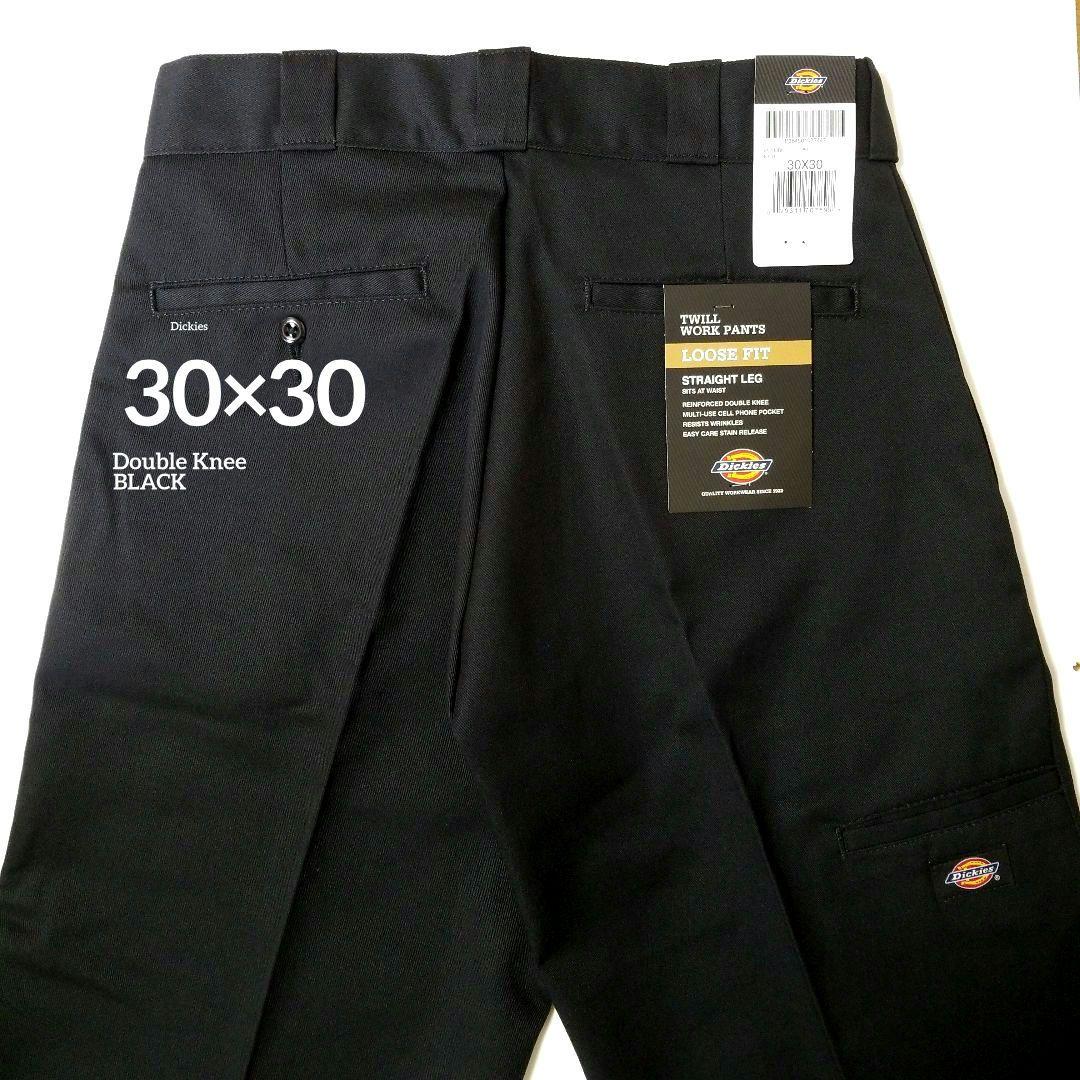 30×30【新品・未使用】ディッキーズ　ダブルニー　85283　　・BLACK・