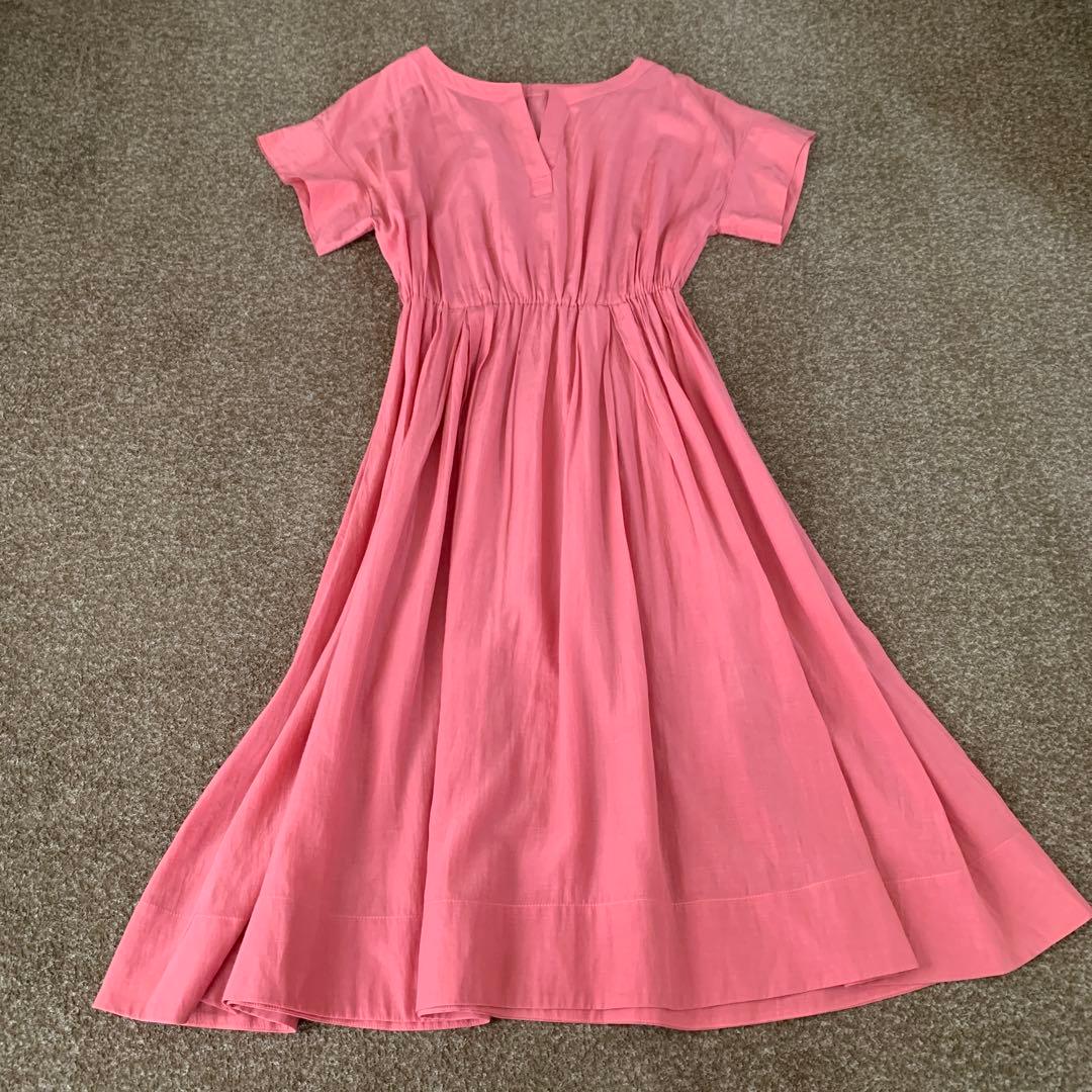 美品　ANAYI アナイ ライトローンスキッパーワンピース　ピンク　38