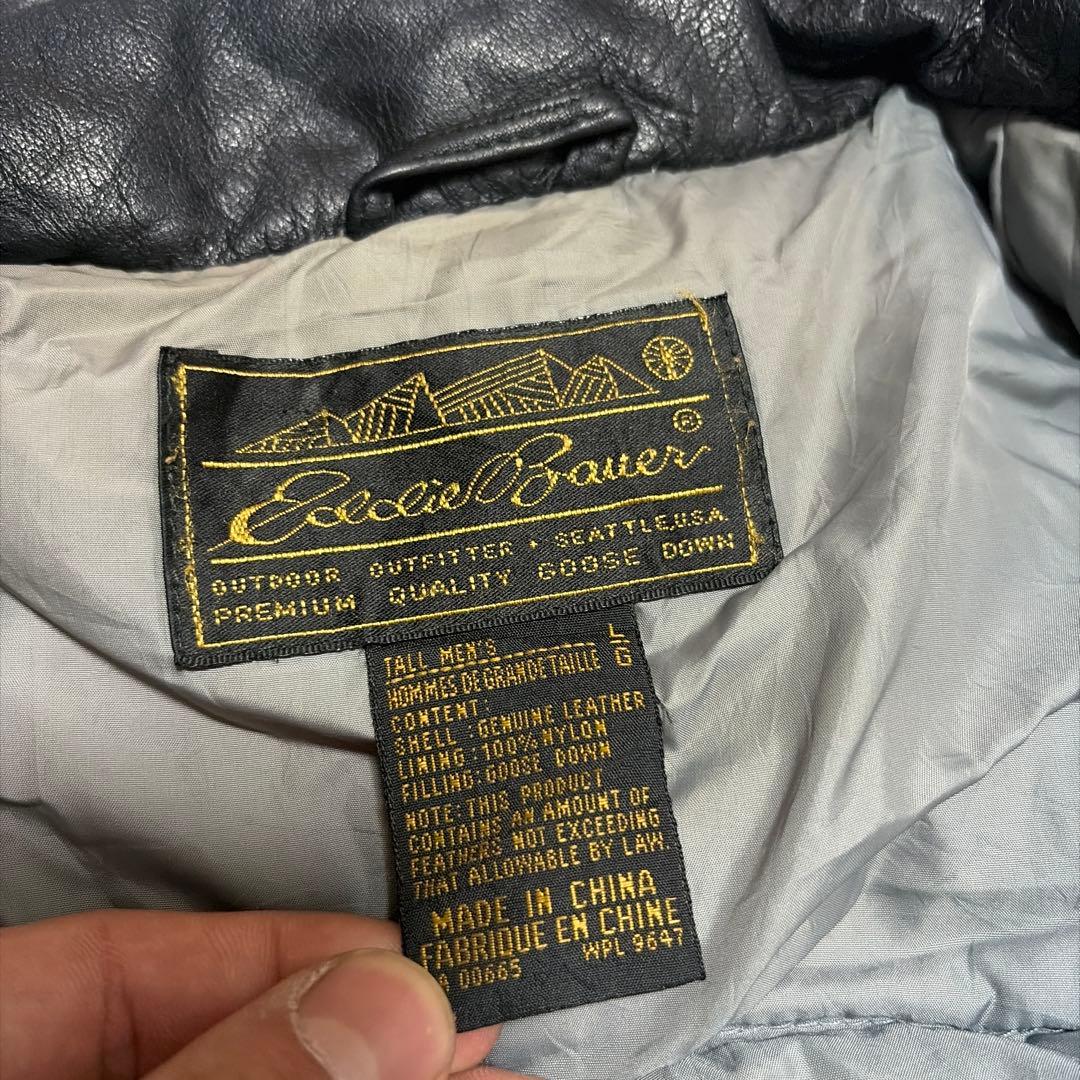 た*ご様 80s Eddie Bauer レザー ダウンジャケット