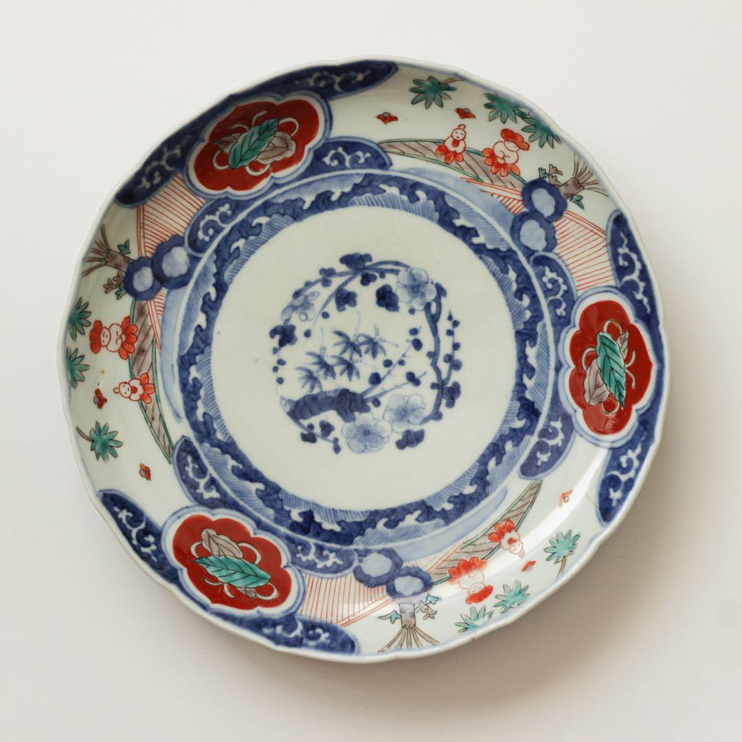 伊万里　古伊万里　江戸　色絵　7寸　皿　金継ぎ　材料