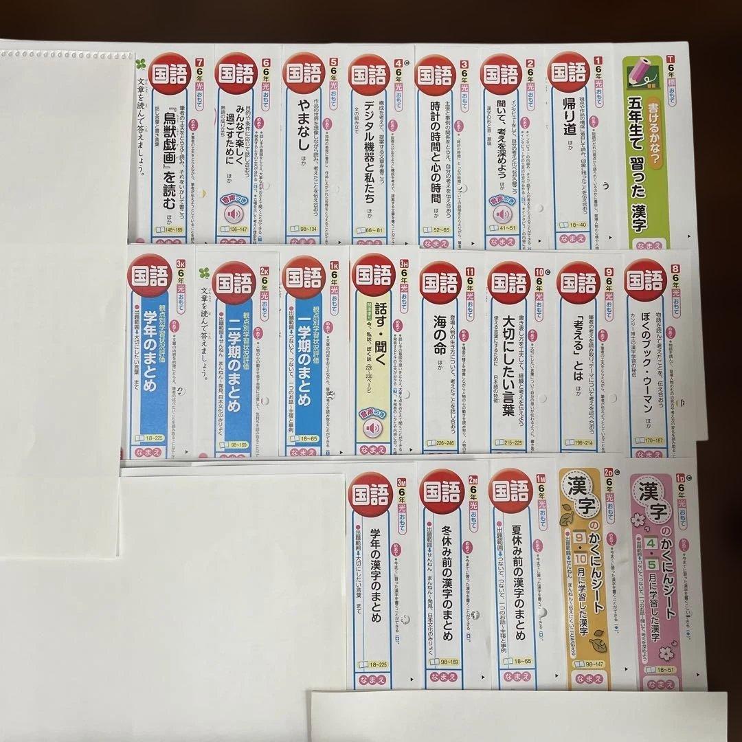 【最新版】小学6年　国語　カラーテスト　令和7年年度　１年分